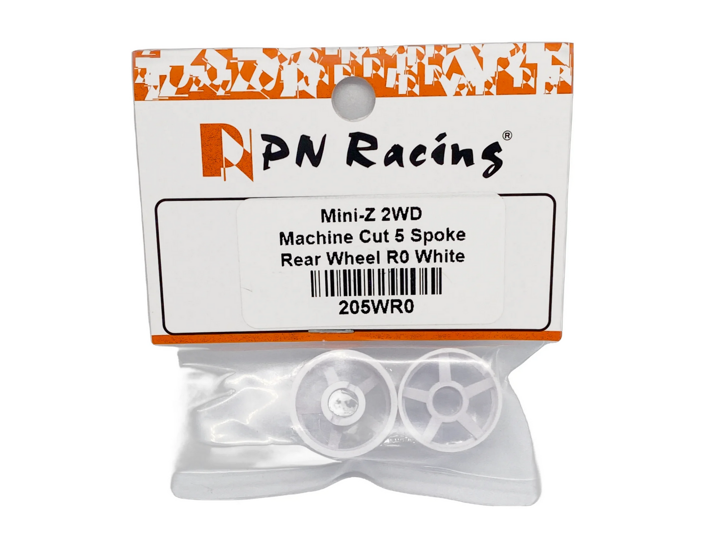 2WD 5 Spoke Rear Wheel White - PN Racing 205WR0,R1,R2,R3