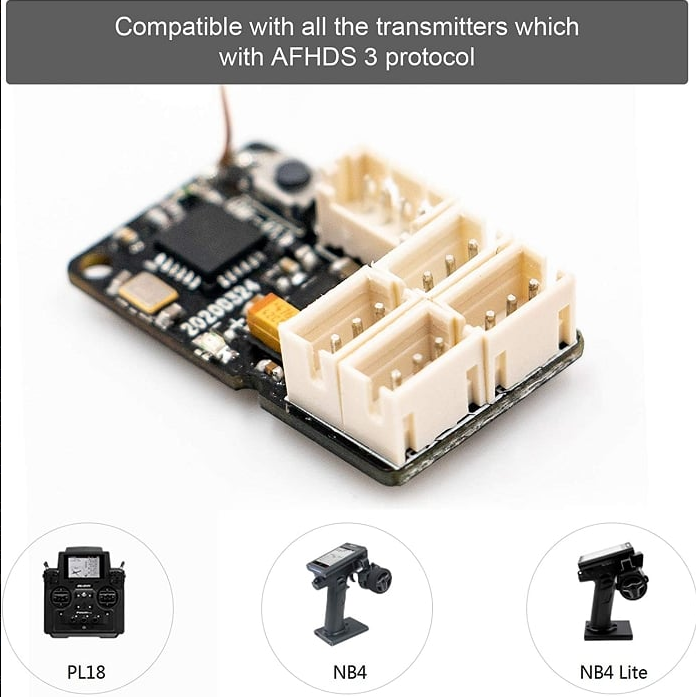 NB4 GMR 2.4GHz 4CH AFHDS3 Micro Receiver - FLYSKY 82151-GMR