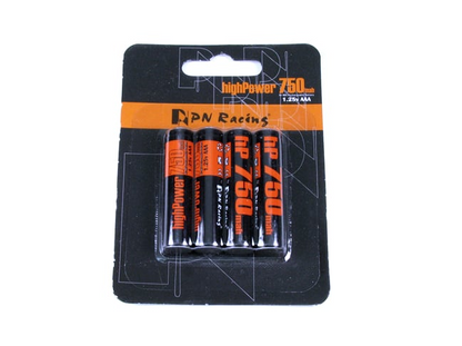 High Power 750mah Ni-MH Rechargeable AAA Battery (4pcs) - PN Racing HP750