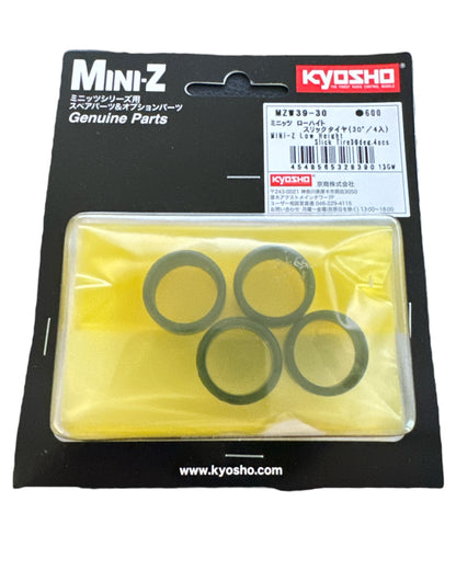 Mini-Z Low Height Slick Tyre 30 Degree (4pcs) - Kyosho MZW39-30